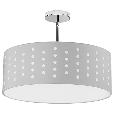 Dainolite 4Lt Pendant, White/White SAB-194P-PC-WH